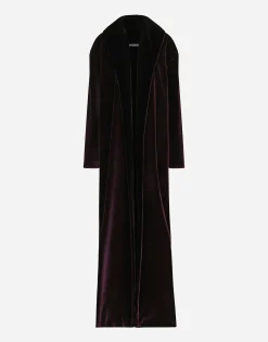 KIM DOLCE&GABBANA Long velvet coat