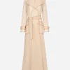 KIM DOLCE&GABBANA Marquisette trench coat with belt