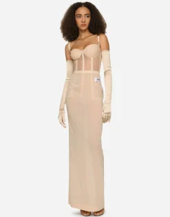 KIM DOLCE&GABBANA Marquisette bodysuit