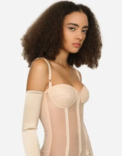 KIM DOLCE&GABBANA Marquisette bodysuit