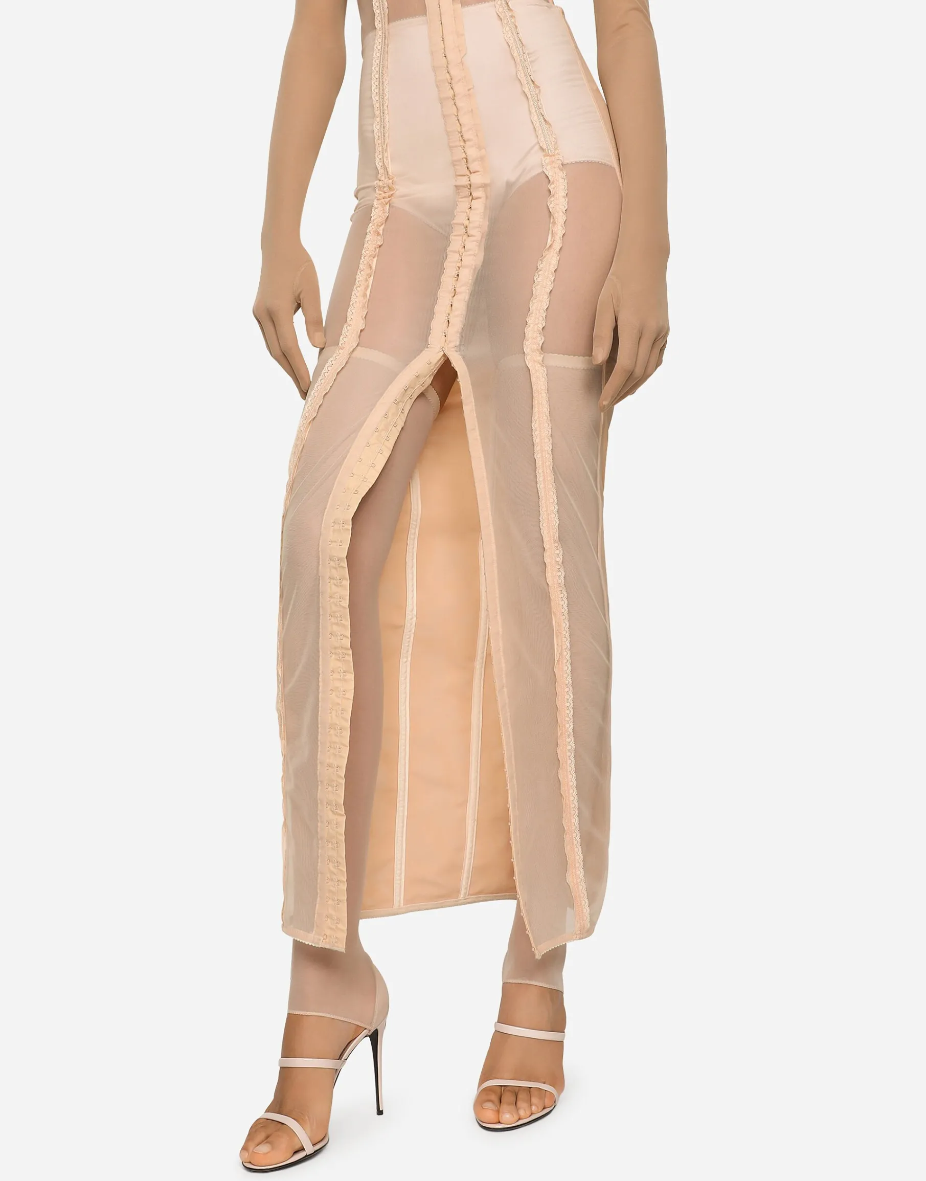 KIM DOLCE&GABBANA Marquisette calf-length dress