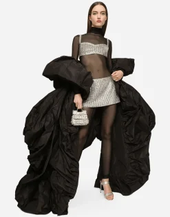 KIM DOLCE&GABBANA Miniskirt with fusible rhinestones