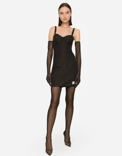 KIM DOLCE&GABBANA Moiré faille minidress
