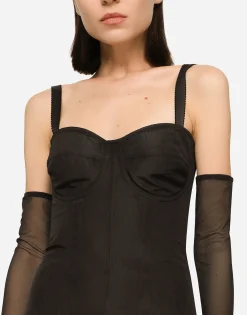 KIM DOLCE&GABBANA Moiré faille minidress