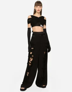 KIM DOLCE&GABBANA Organzine top