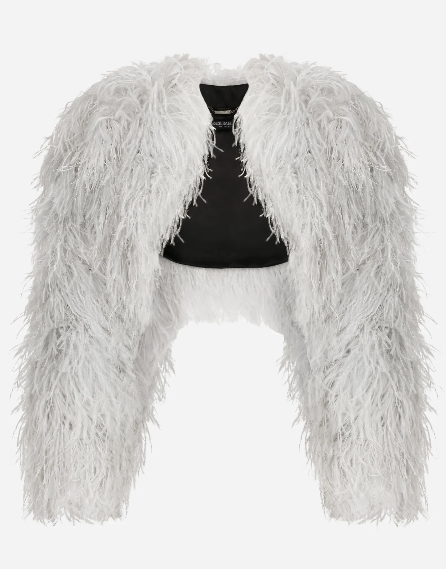 KIM DOLCE&GABBANA Ostrich feather bolero jacket