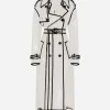 KIM DOLCE&GABBANA PVC trench coat with contrasting piping