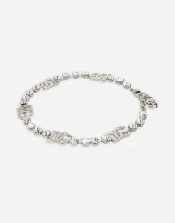 KIM DOLCE&GABBANA Rhinestone necklace with DG logo