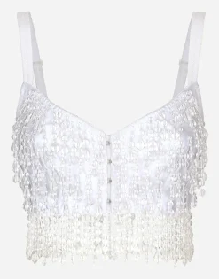 KIM DOLCE&GABBANA Short corset with embroidery