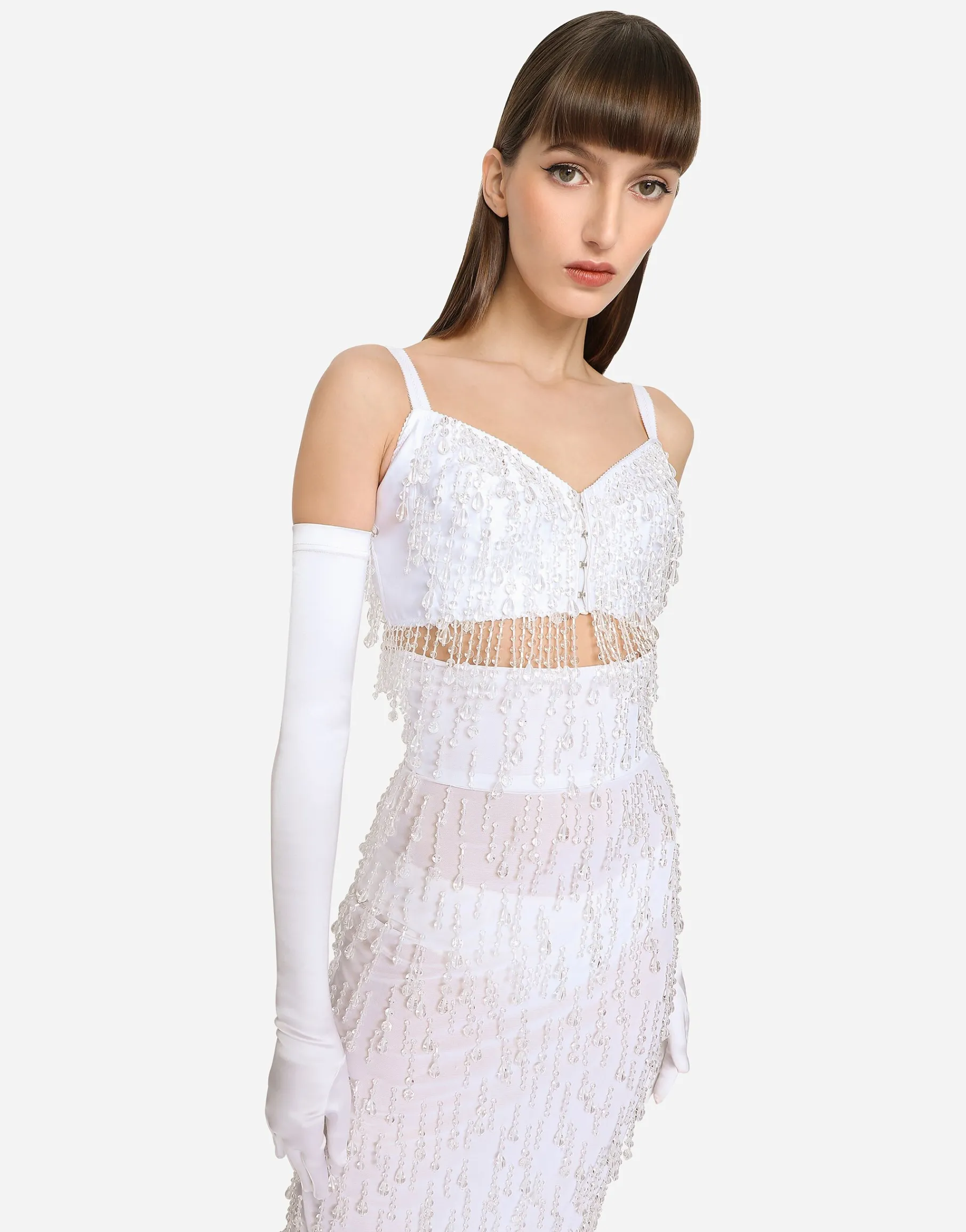 KIM DOLCE&GABBANA Short corset with embroidery
