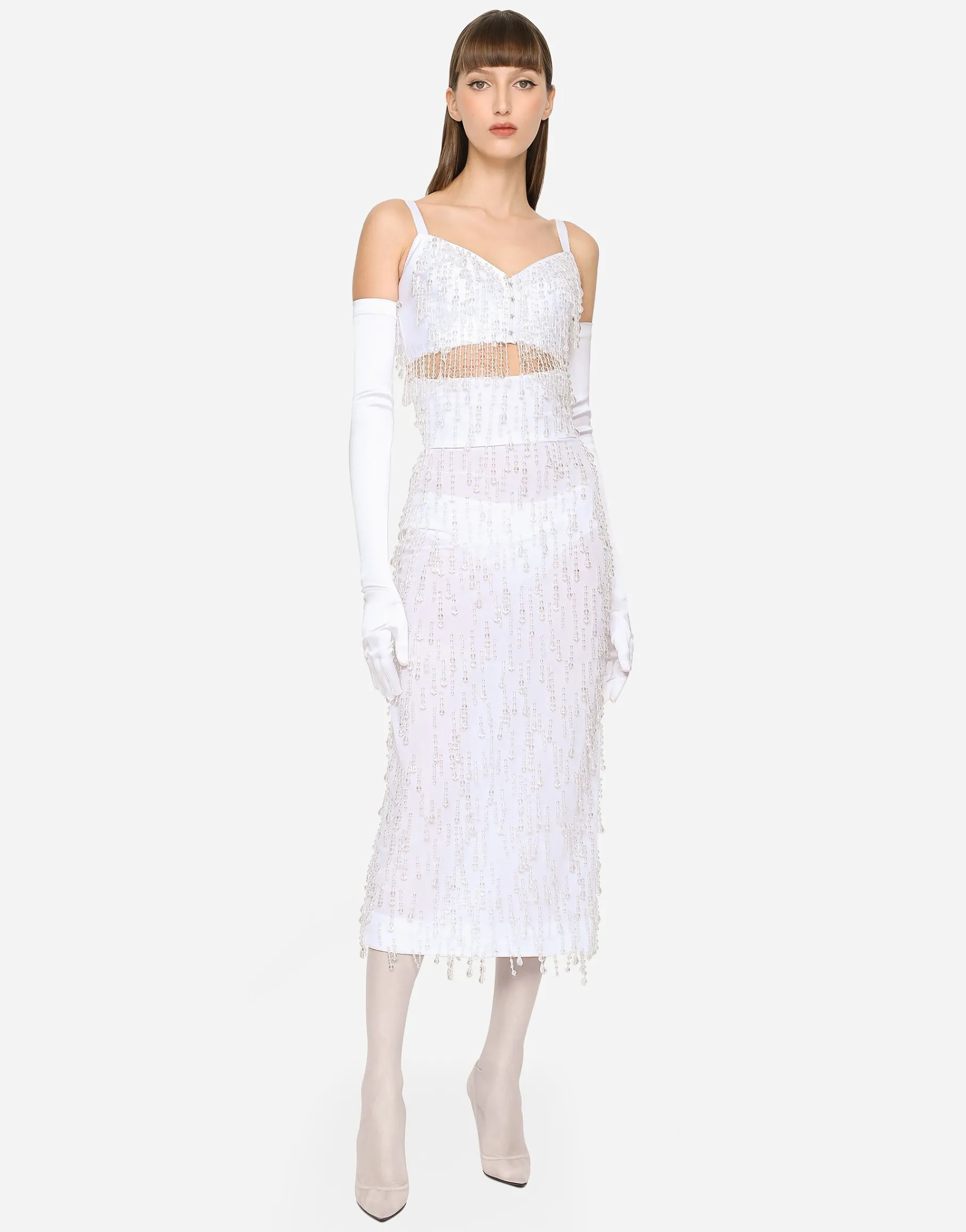 KIM DOLCE&GABBANA Short corset with embroidery