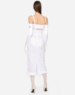 KIM DOLCE&GABBANA Short corset with embroidery