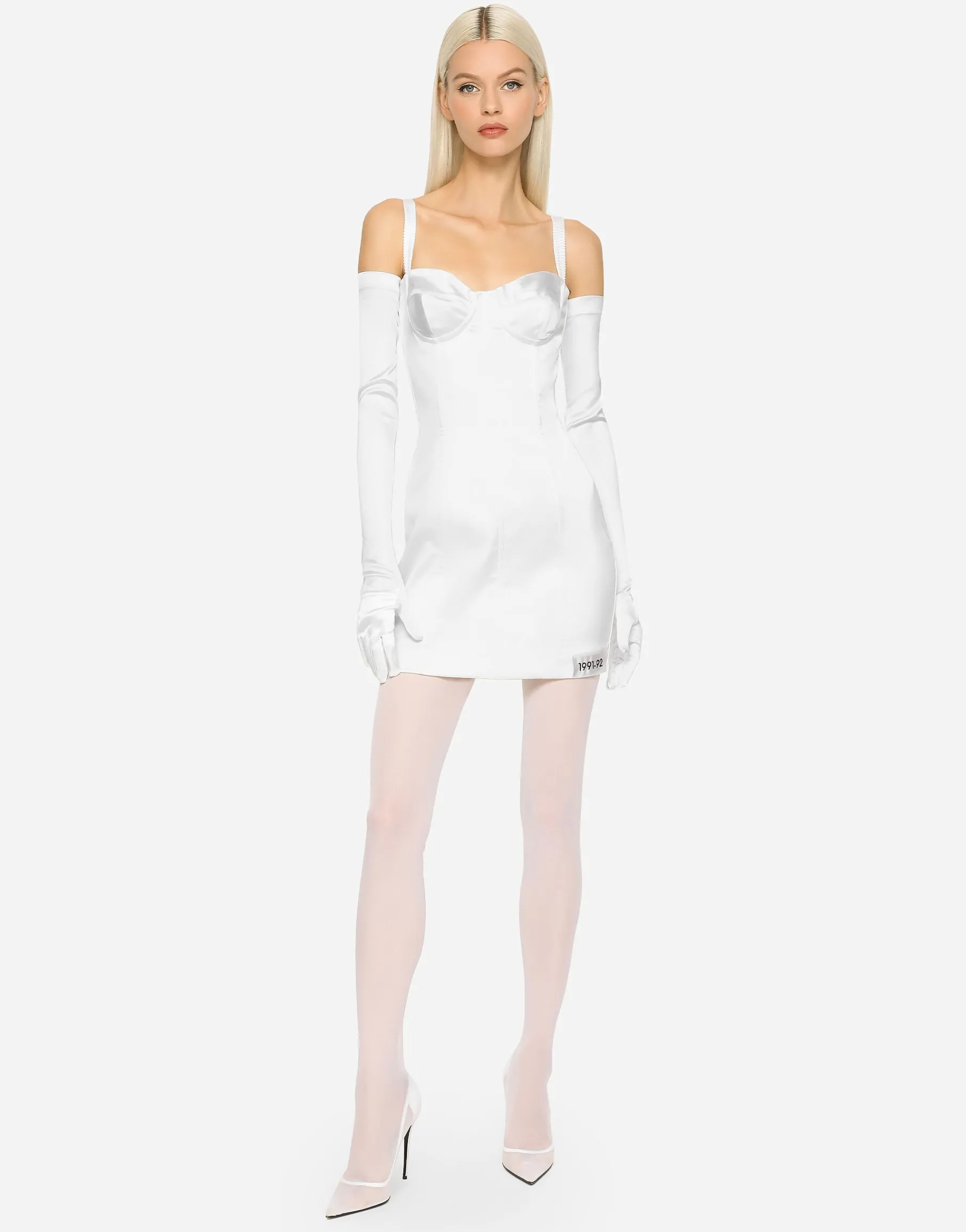 KIM DOLCE&GABBANA Stretch satin minidress
