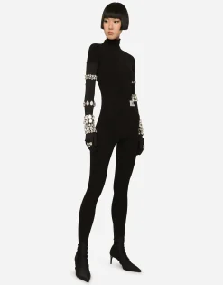 KIM DOLCE&GABBANA Stretch jersey Milano rib jumpsuit