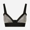 KIM DOLCE&GABBANA Triangle bra with fusible rhinestones