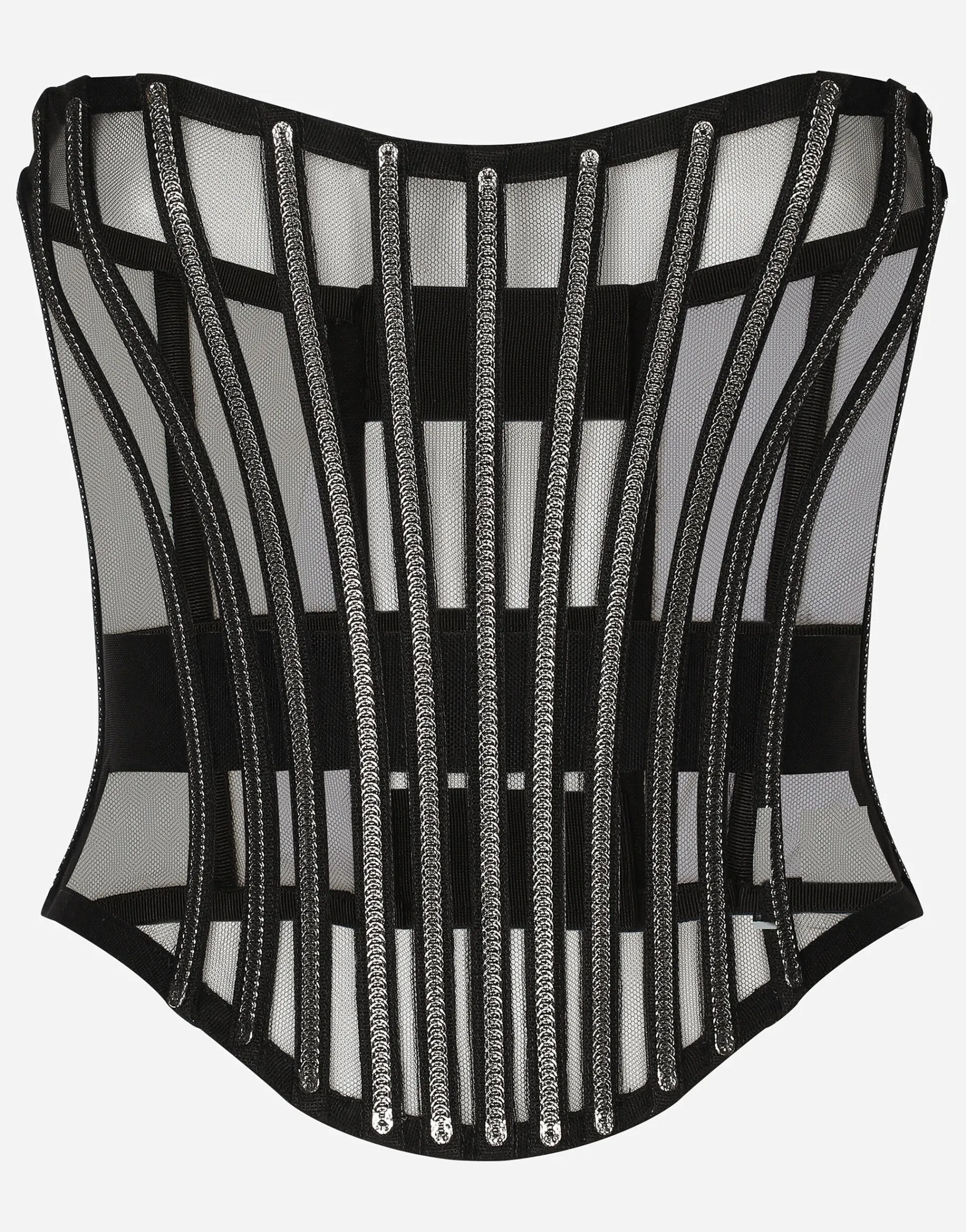 KIM DOLCE&GABBANA Tulle corset belt with boning