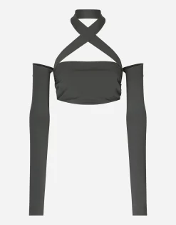 KIM DOLCE&GABBANA Viscose top with sleeve details