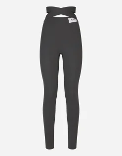 KIM DOLCE&GABBANA Viscose pants with crossover strap on the waist