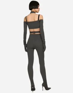 KIM DOLCE&GABBANA Viscose top with sleeve details