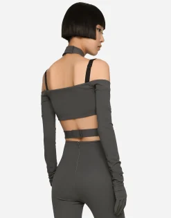 KIM DOLCE&GABBANA Viscose top with sleeve details