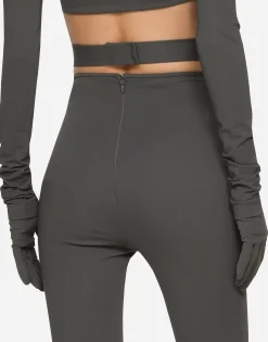 KIM DOLCE&GABBANA Viscose pants with crossover strap on the waist