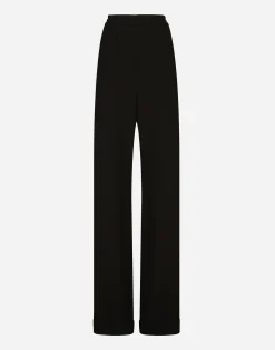 KIM DOLCE&GABBANA Woolen pajama pants with piping