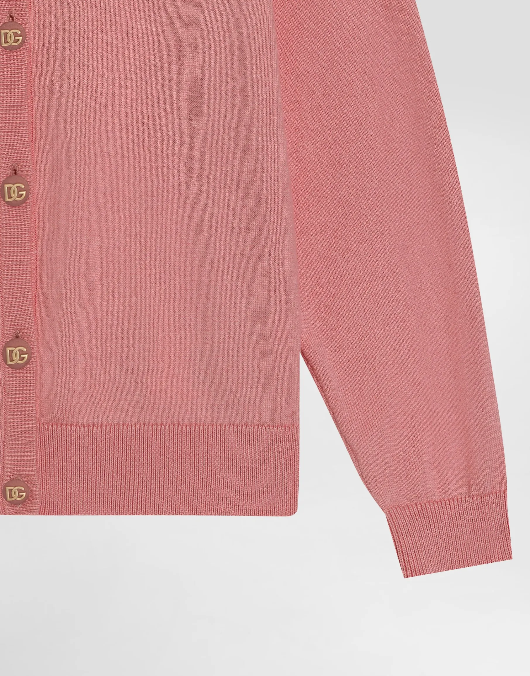Knit cardigan with logo buttons