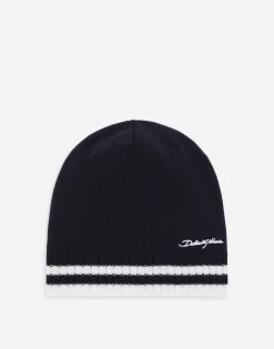 Knit hat with Dolce&Gabbana logo