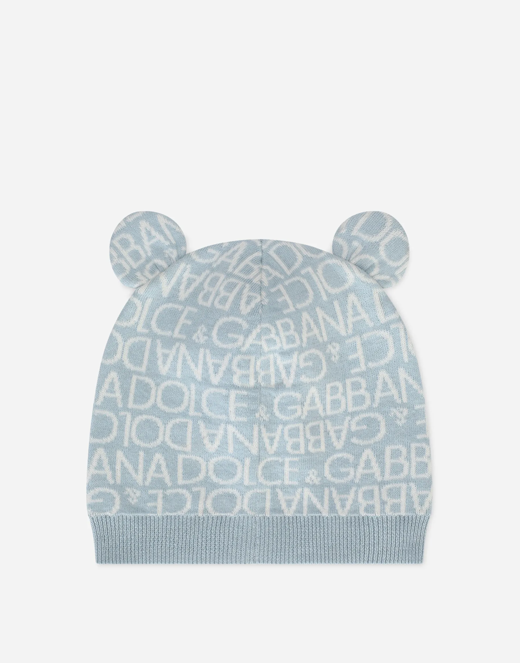 Knit hat with jacquard logo and ears