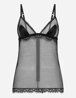 Lace and tulle camisole