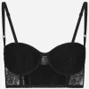 Lace balconette corset with straps