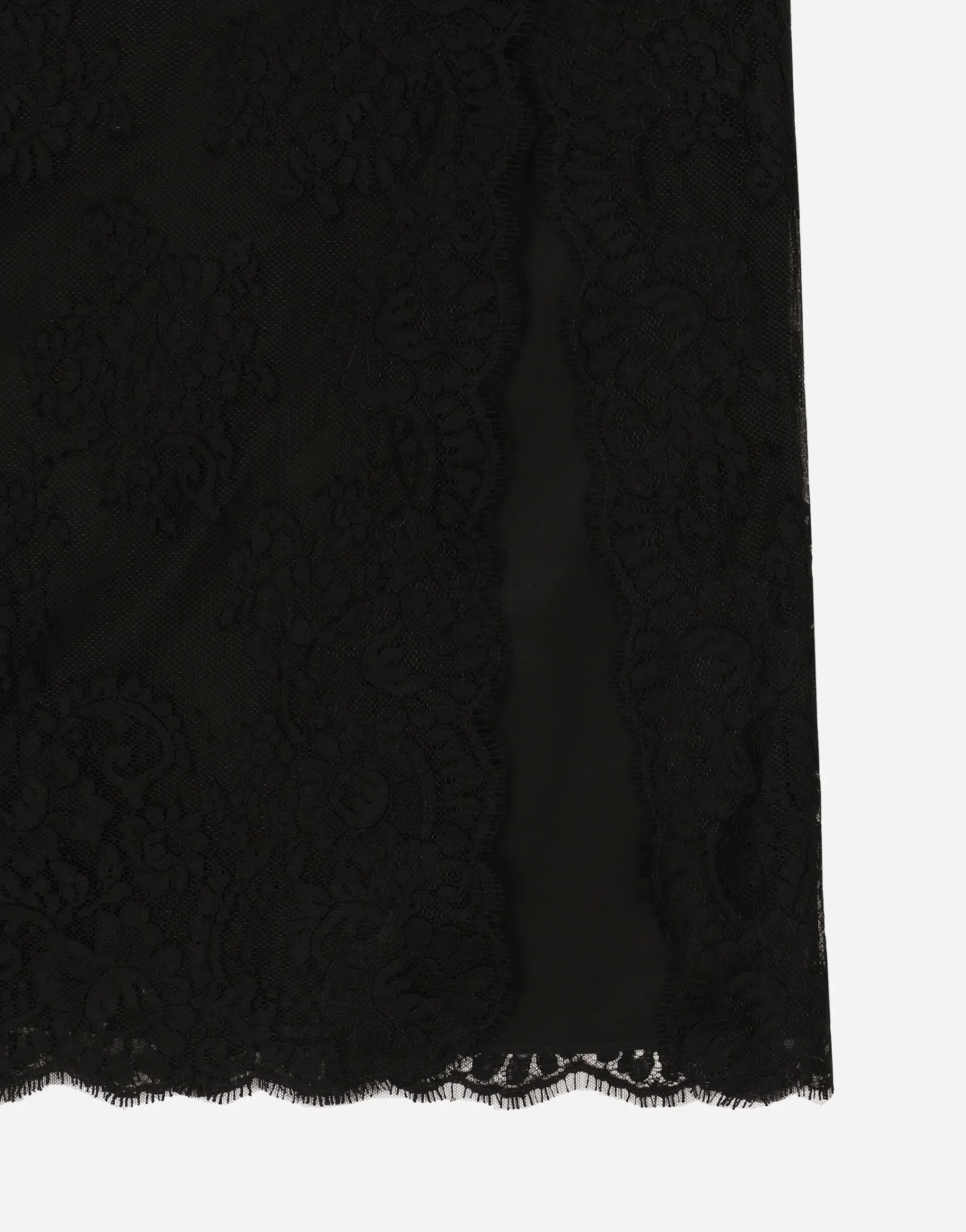 Lace calf-length slip dress