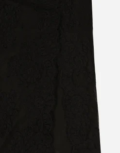 Lace calf-length slip dress