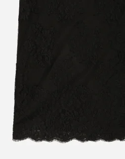Lace calf-length slip dress