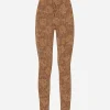 Lace leggings with branded elastic