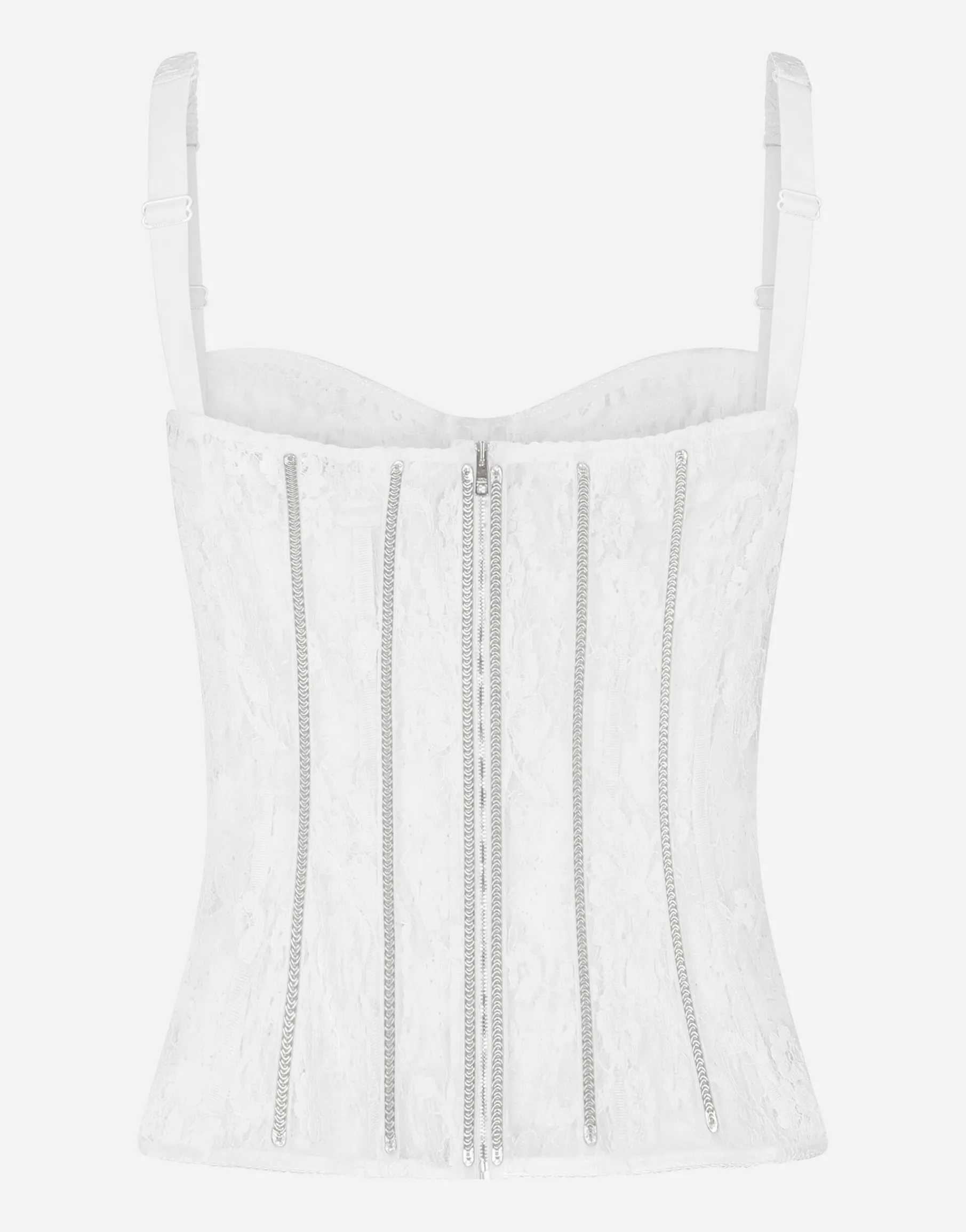 Lace lingerie bustier with straps