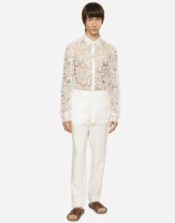 Lace Martini-fit shirt