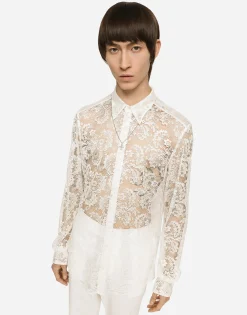 Lace Martini-fit shirt