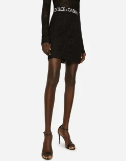Lace miniskirt