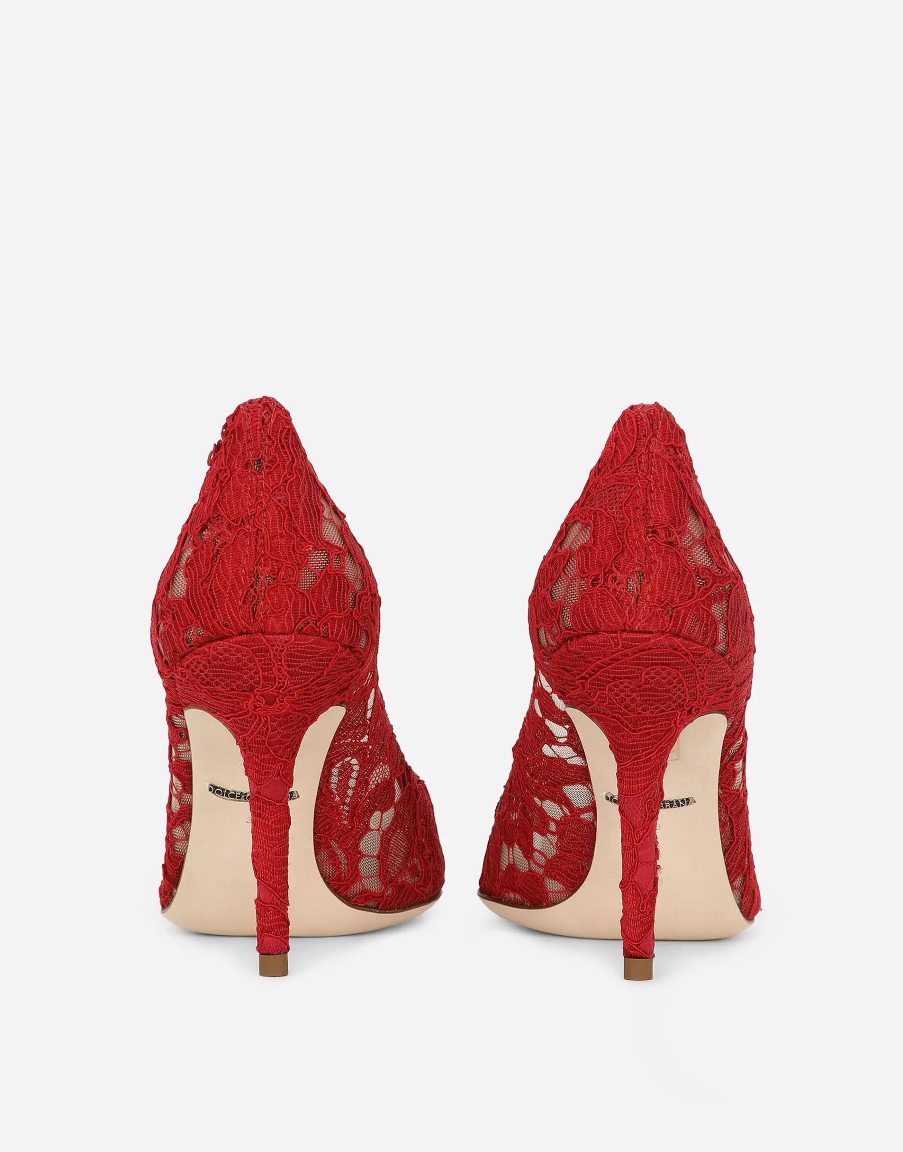 Lace rainbow pumps with brooch detailing
