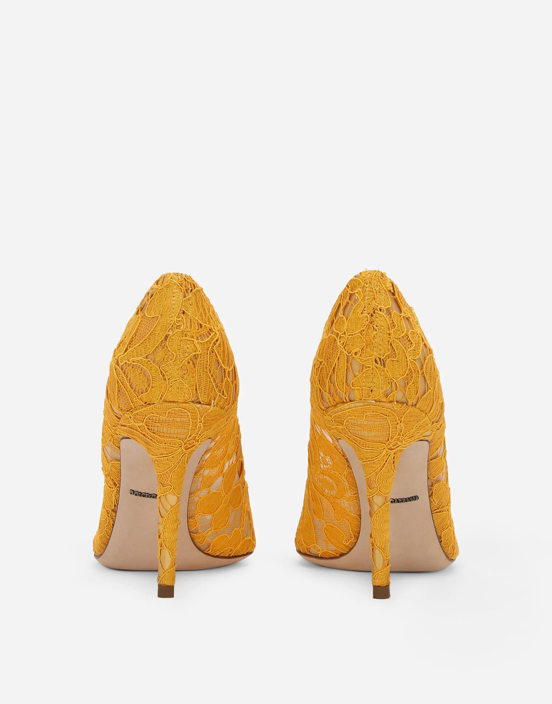 Lace rainbow pumps with brooch detailing