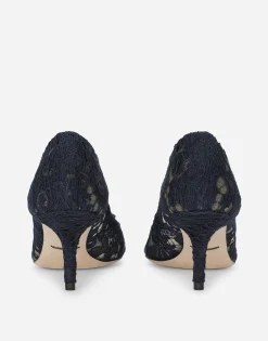 Lace rainbow pumps with brooch detailing