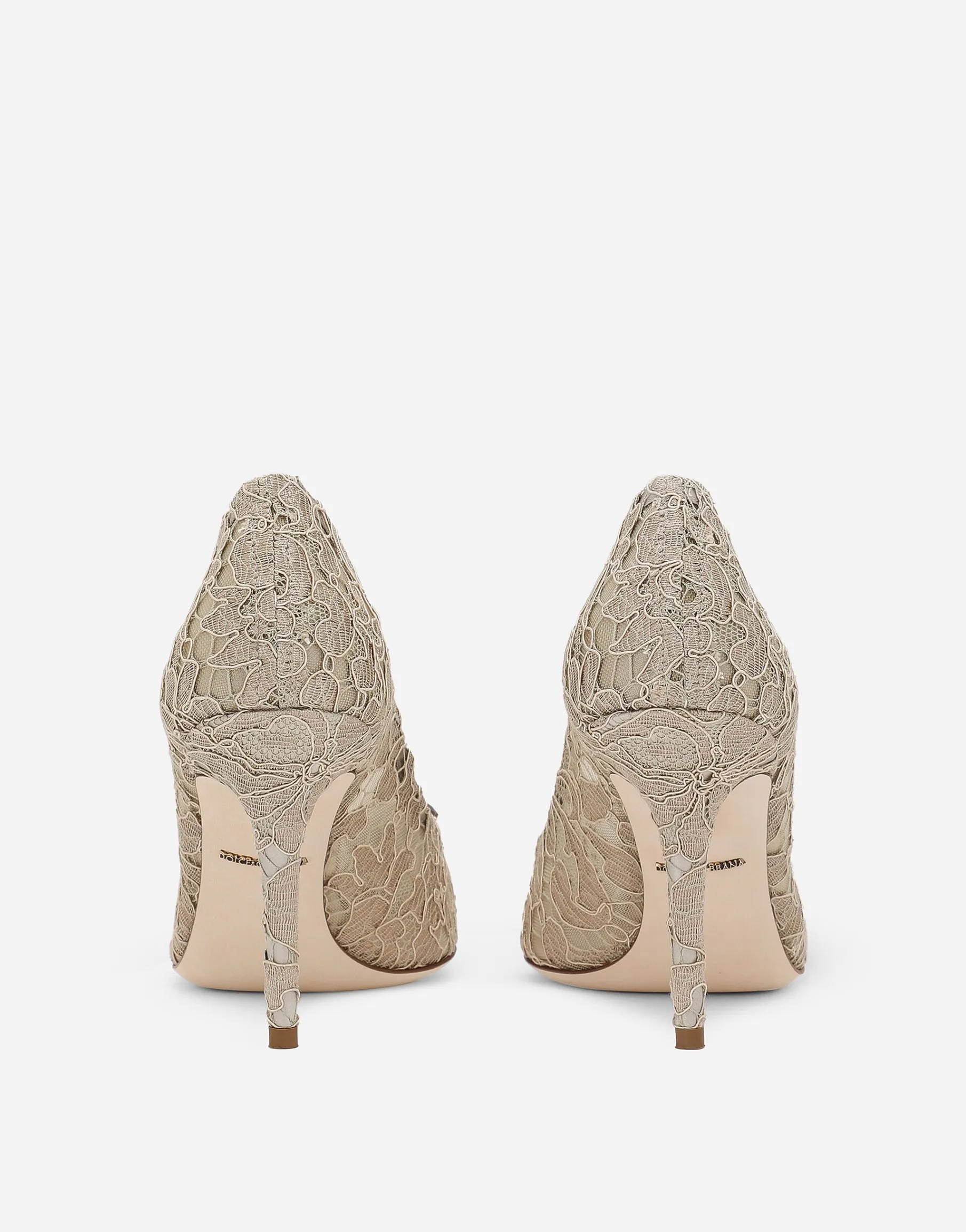Lace rainbow pumps with brooch detailing