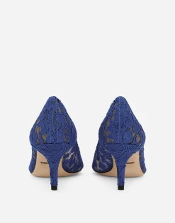 Lace rainbow pumps with brooch detailing