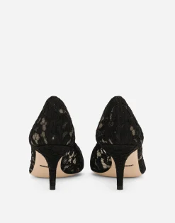 Lace rainbow pumps with brooch detailing
