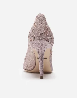 Lace rainbow pumps with brooch detailing