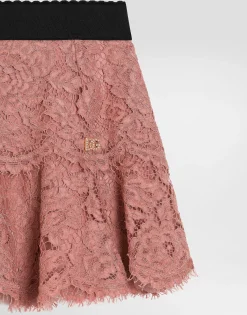 Lace skirt with DG logo
