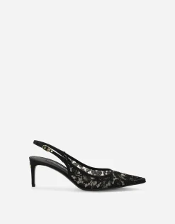 Lace slingbacks