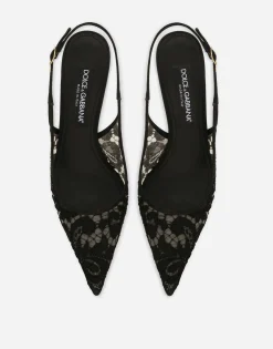 Lace slingbacks