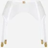 Lace suspender belt with DG logo